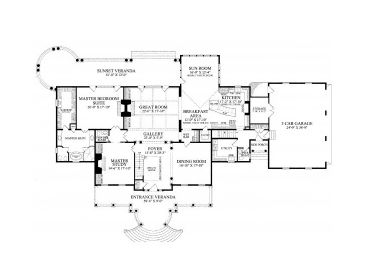 1st Floor Plan, 063H-0195