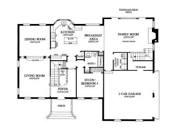 1st Floor Plan, 063H-0068