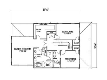 2nd Floor Plan, 058H-0015