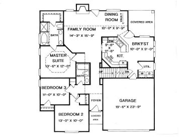 1st Floor Plan, 019H-0136