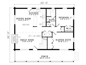 1st Floor Plan, 025L-0012