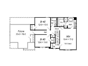 2nd Floor Plan, 061H-0056