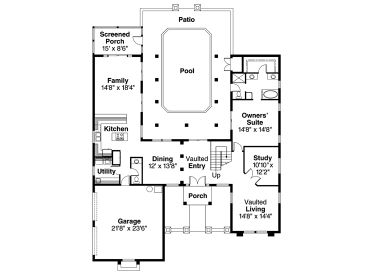 1st Floor Plan, 051H-0054