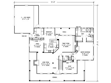 1st Floor Plan, 054H-0037
