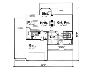1st Floor Plan, 050H-0006