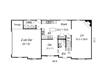 1st Floor Plan, 061H-0056