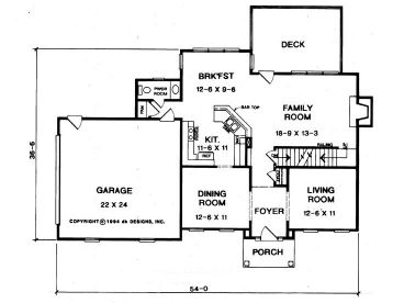 1st Floor Plan, 019H-0074