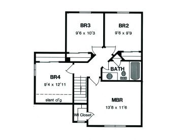 2nd Floor Plan, 014H-0028