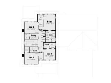 2nd Floor Plan, 052H-0134
