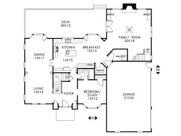 1st Floor Plan, 007H-0102