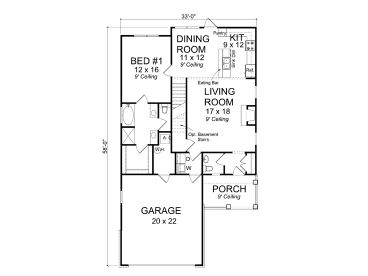 1st Floor Plan, 059H-0159