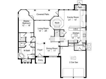 1st Floor Plan, 043H-0164