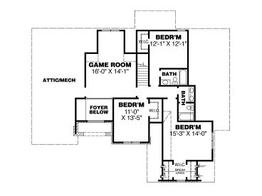 2nd Floor Plan, 011H-0036