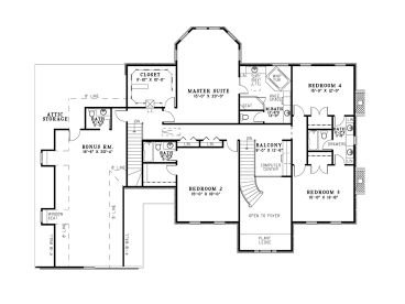 2nd Floor Plan, 025H-0142