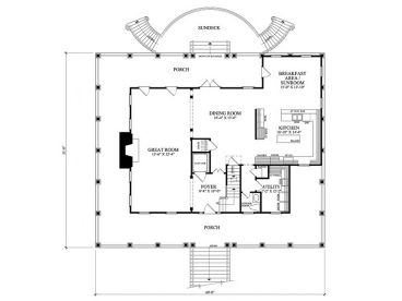 1st Floor Plan, 063H-0055