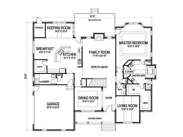 1st Floor Plan, 058H-0070