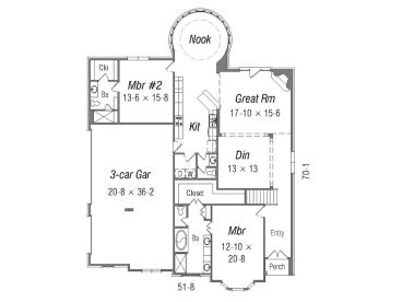 1st Floor Plan, 061H-0135