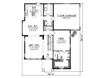 1st Floor Plan, 020H-0384