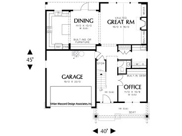 1st Floor Plan, 034H-0162
