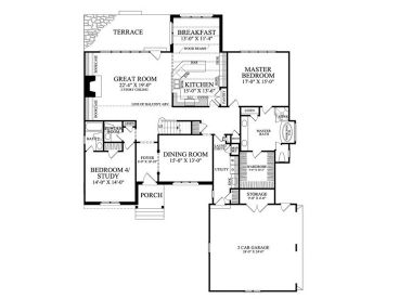1st Floor Plan, 063H-0131