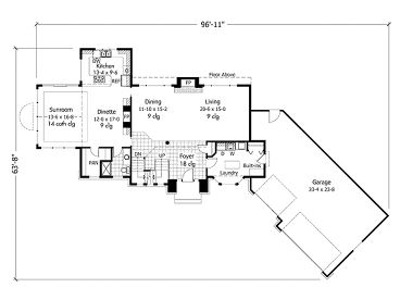 1st Floor Plan, 023H-0036