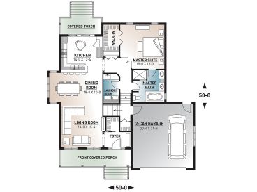 1st Floor Plan, 027H-0252
