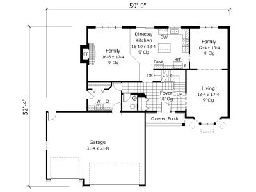 1st Floor Plan, 023H-0019