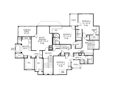 2nd Floor Plan, 054H-0140