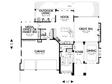 1st Floor Plan, 034H-0046