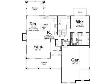 1st Floor Plan, 050H-0067