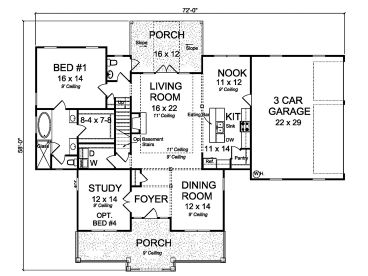 1st Floor Plan, 059H-0196