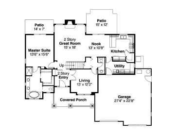 1st Floor Plan, 051H-0115