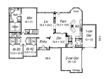 1st Floor Plan, 061H-0130