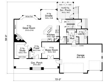 1st Floor Plan, 023H-0140