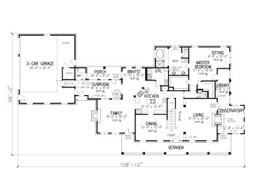 1st Floor Plan, 054H-0020