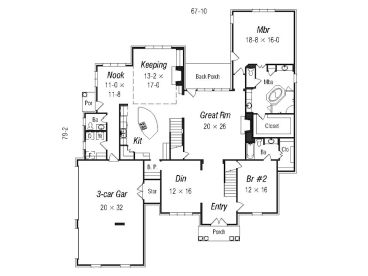 1st Floor Plan, 061H-0145
