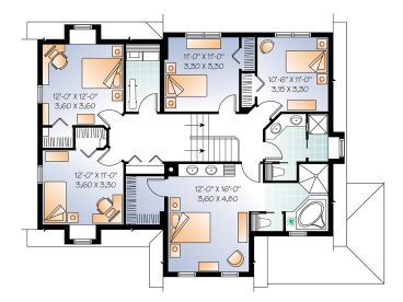 2nd Floor Plan, 027H-0267