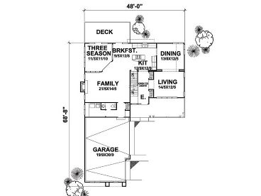 1st Floor Plan, 016H-0018