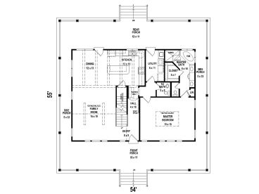 1st Floor Plan, 006H-0166