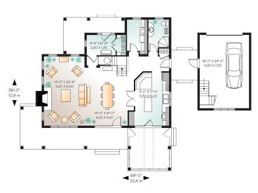 1st Floor Plan, 027H-0196