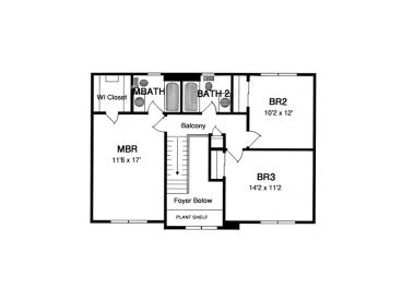 2nd Floor Plan, 014H-0034