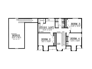 2nd Floor Plan, 026H-0089