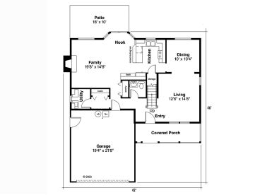 1st Floor Plan, 051H-0420