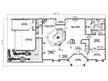 1st Floor Plan, 025H-0170