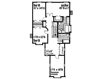 2nd Floor Plan, 032H-0093