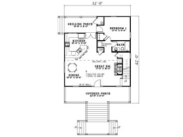 1st Floor Plan, 025H-0173