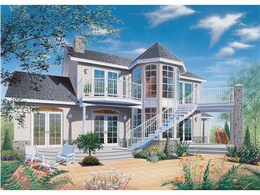 Waterfront Home, Rear, 027H-0031