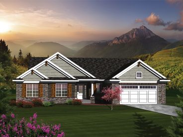 Small Craftsman Home, 020H-0292