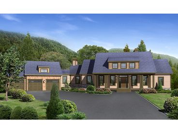 Front View Mountain House Plan, 053H-0021