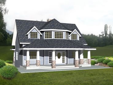 Unique Two-Story Home Plan, 012H-0213